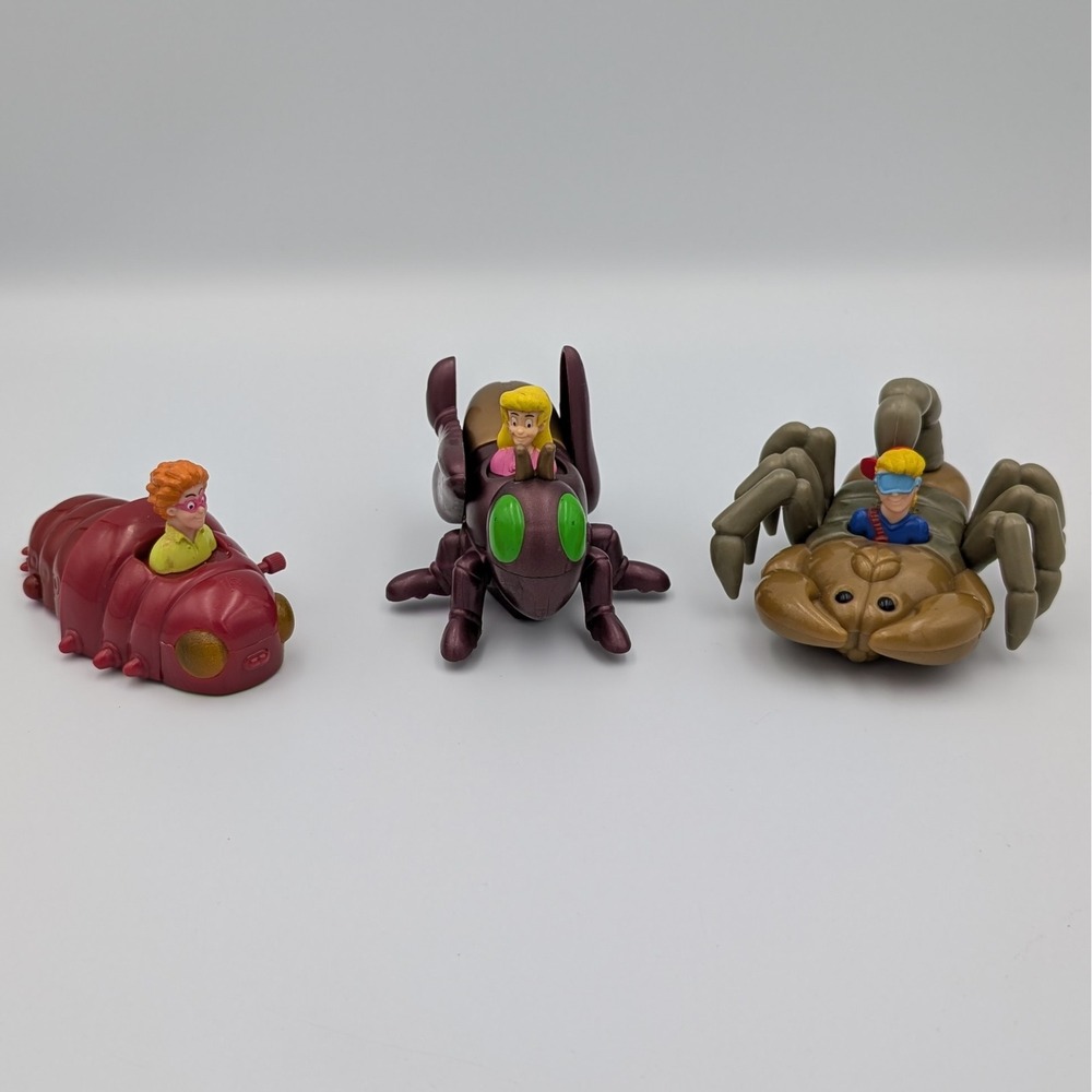 VTG 1998 Burger King Kids Club Bug Riders Lot Kid Vid Snaps I.Q. Toy Set